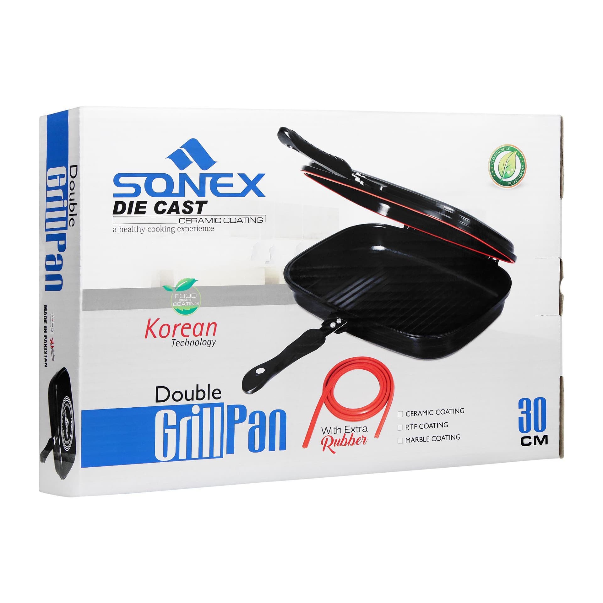 SONEX DOUBLE GRILL PAN 30 CM (DIE CAST)