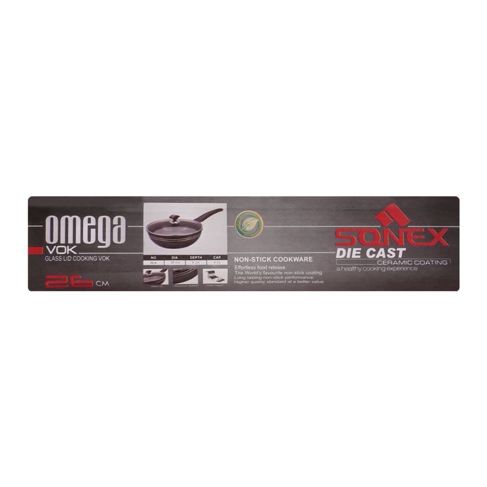SONEX WOK / HANDI , 26CM,  WITH GLASS LID