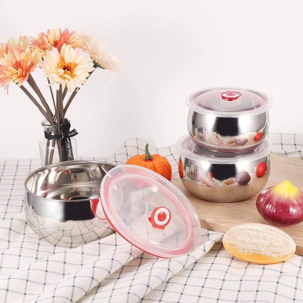 3pc Bowl Set (Stainless Steel)