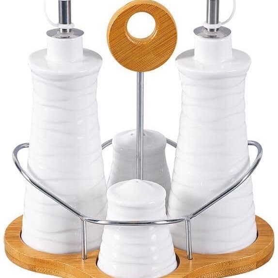 Spice Set 4pc White (Ceramic)